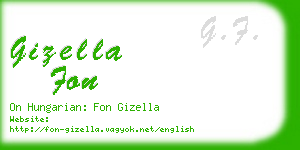 gizella fon business card